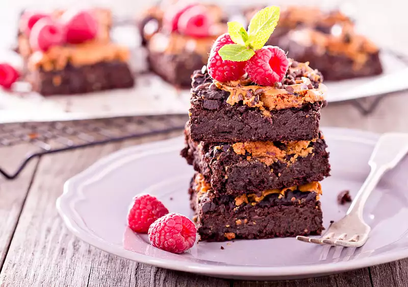 Brownies with Peanut Butter Topping