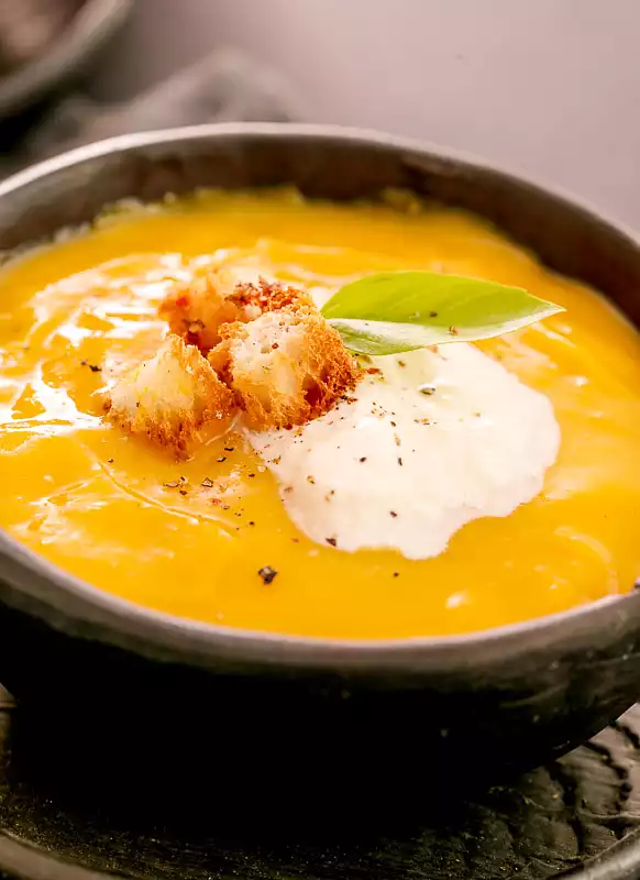 Acorn Squash and Sweet Potato Soup