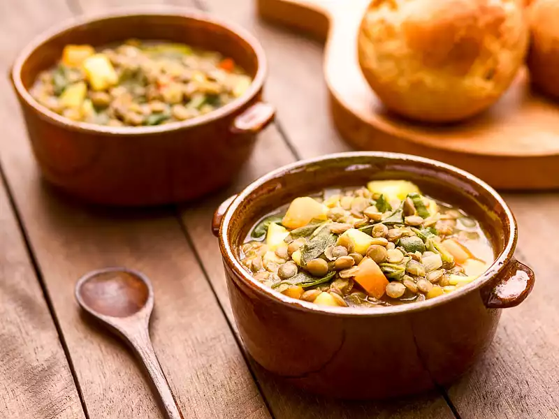 Vegetable Soup with Lentils (Vegan)