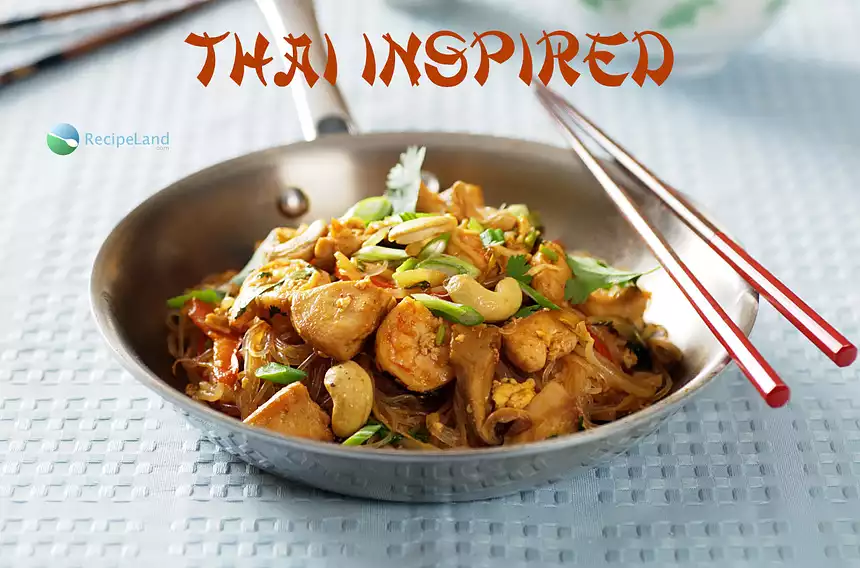 Spicy Thai Noodles with Chicken and Shrimp