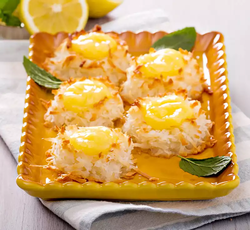 Lemon Curd Coconut Macaroons