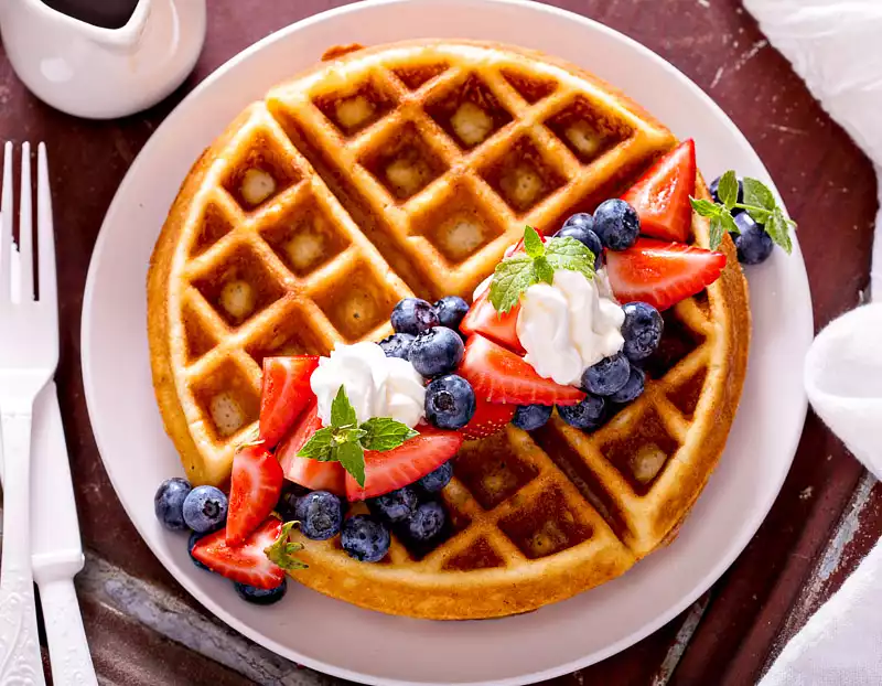 Holiday Gingerbread Waffles