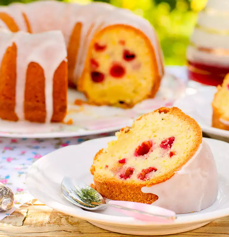 Berry Almond Bundt Cake