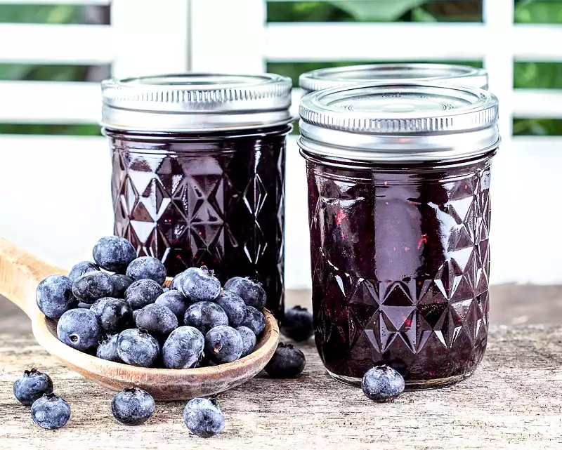 No Cook Blueberry Strawberry Jam