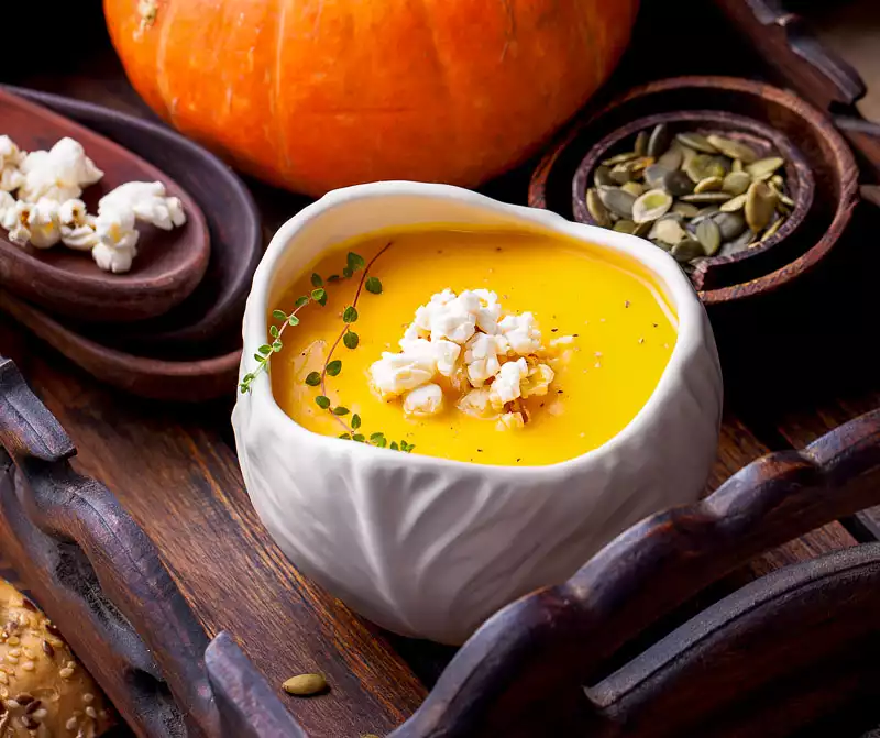 Winter Squash Soup with Cinnamon and Cloves