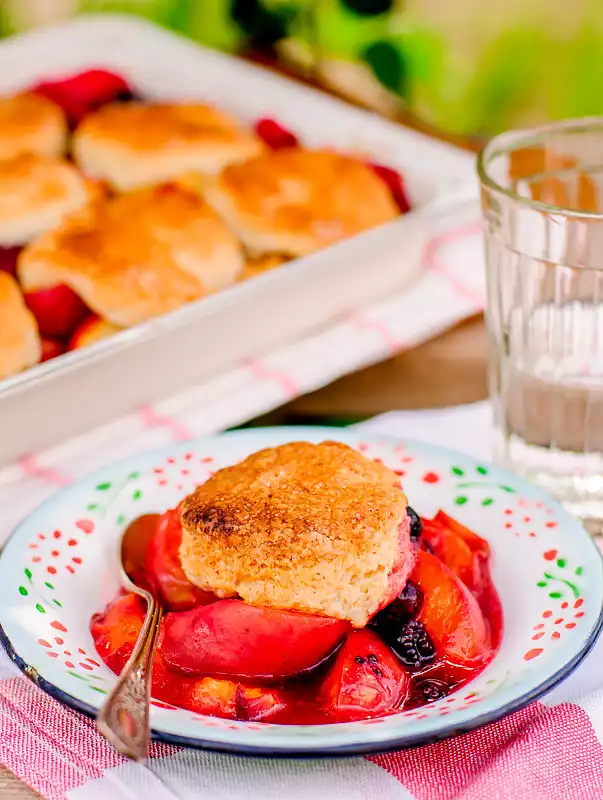 Biscuit-Style Peach Cobbler