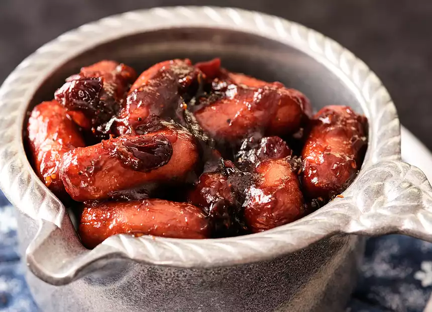 Slow Cooker Cranberry Cocktail Sausages