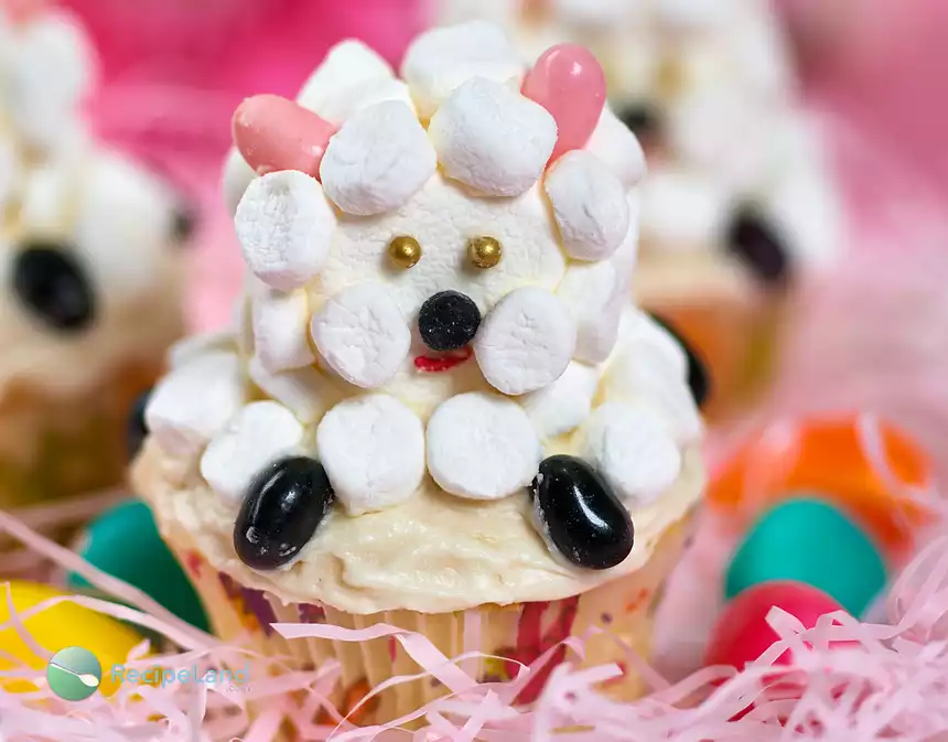 Easter Little Sheep Cupcakes
