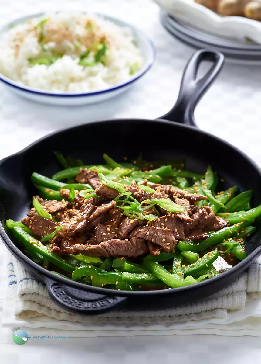 Honey-Soy Steak Strips Over Rice for Two