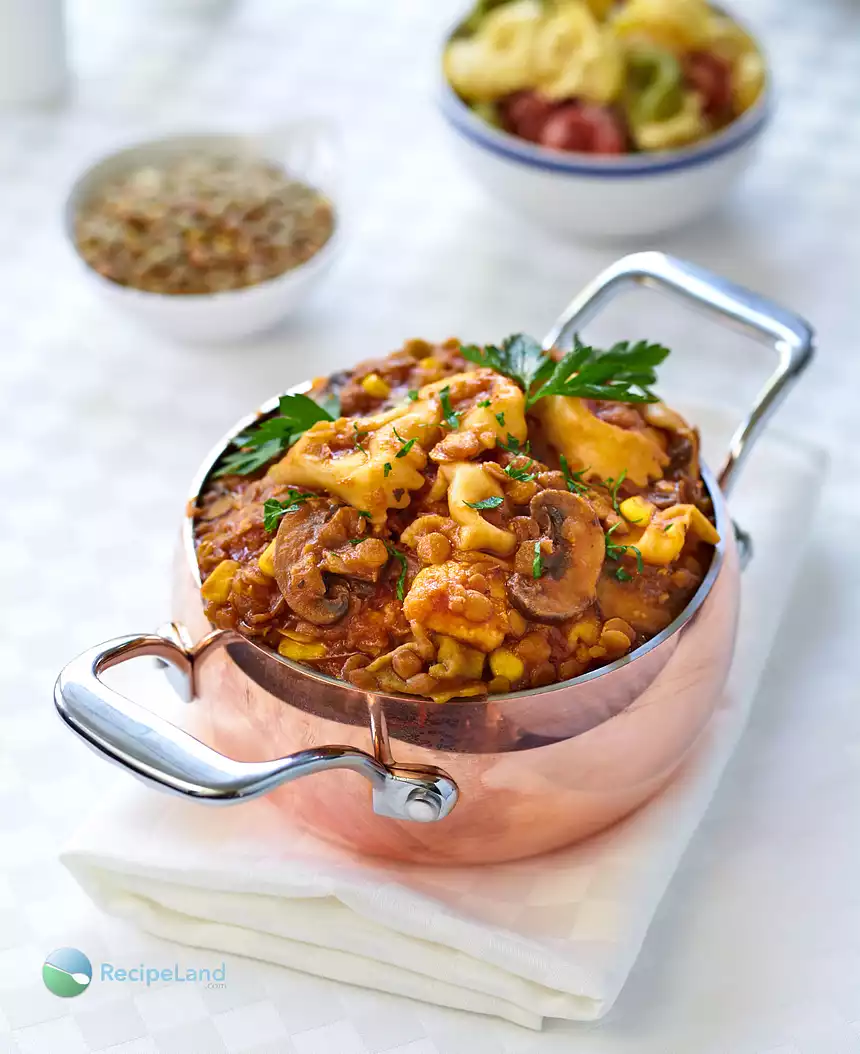 Italian Lentil Tortellini Soup