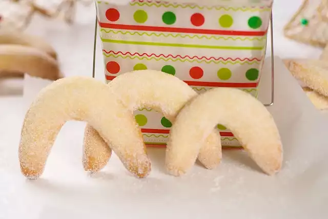 Christmas Viennese Crescent Cookies