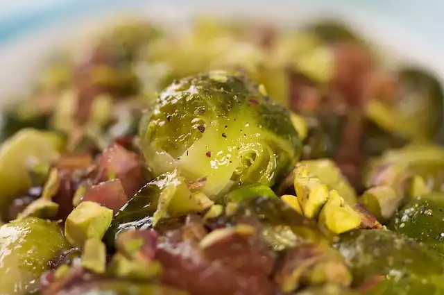 Caramelized Brussels Sprouts with Pistachios