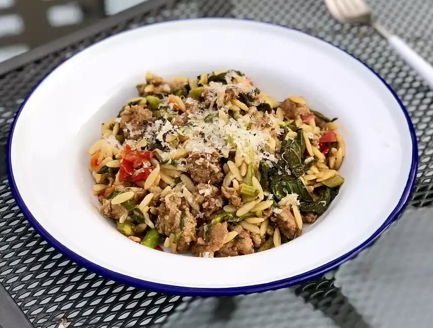 Pasta with Hot Sausage and Rapini