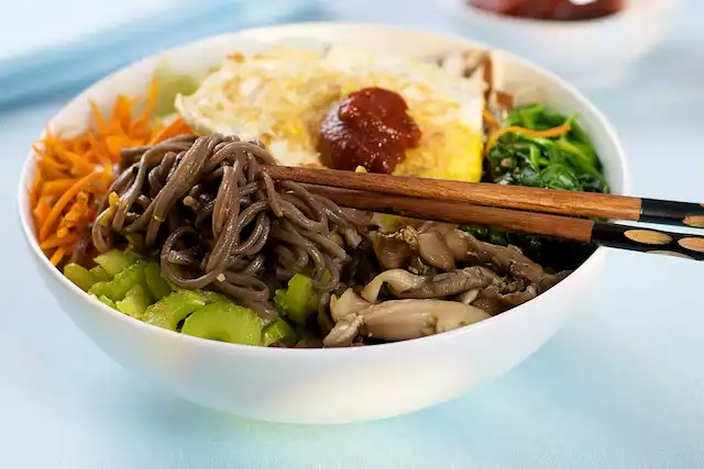 Korean Soba Noodles with Vegetables