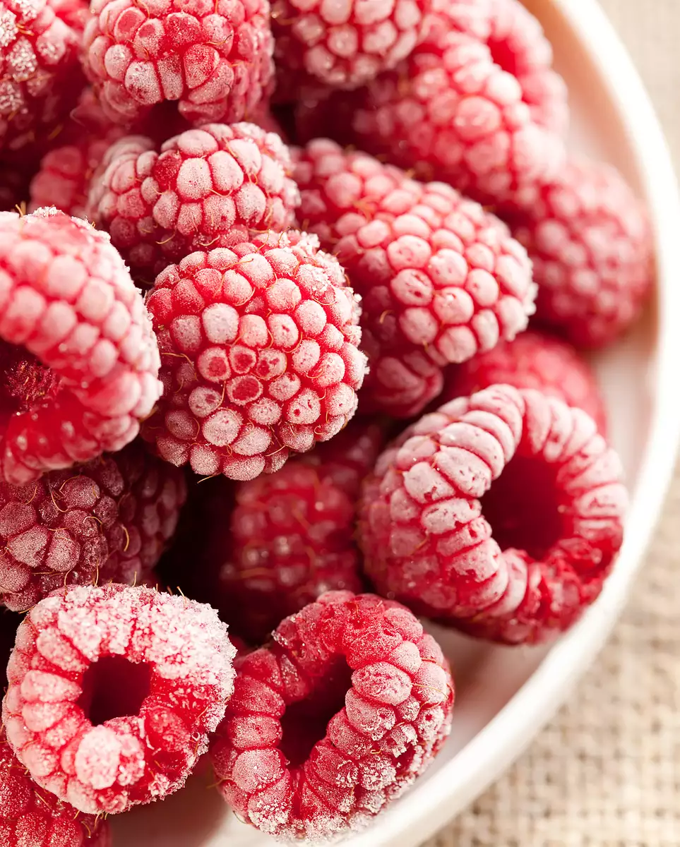raspberries, frozen