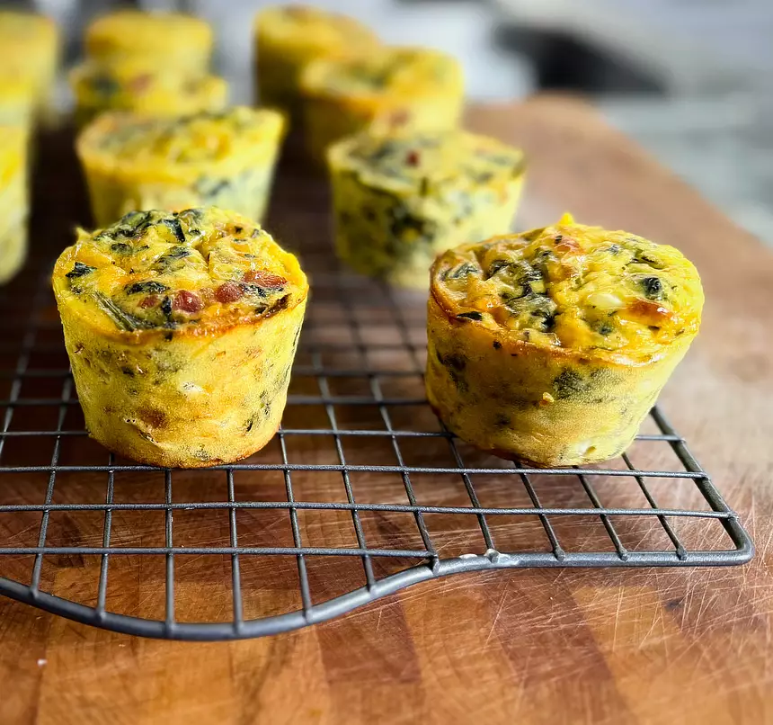 Eggs Florentine Ham & Cheese Cups