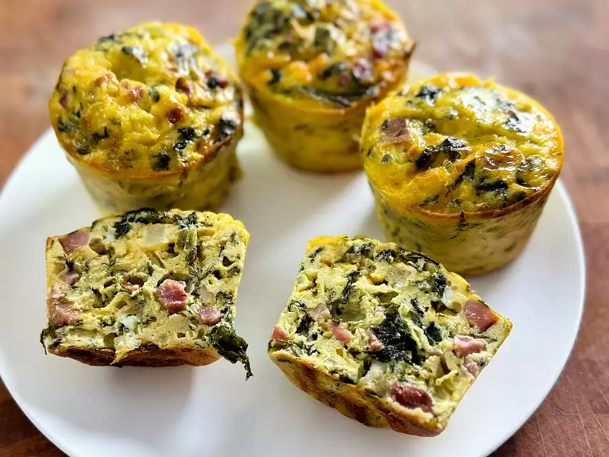 Eggs Florentine Ham & Cheese Cups