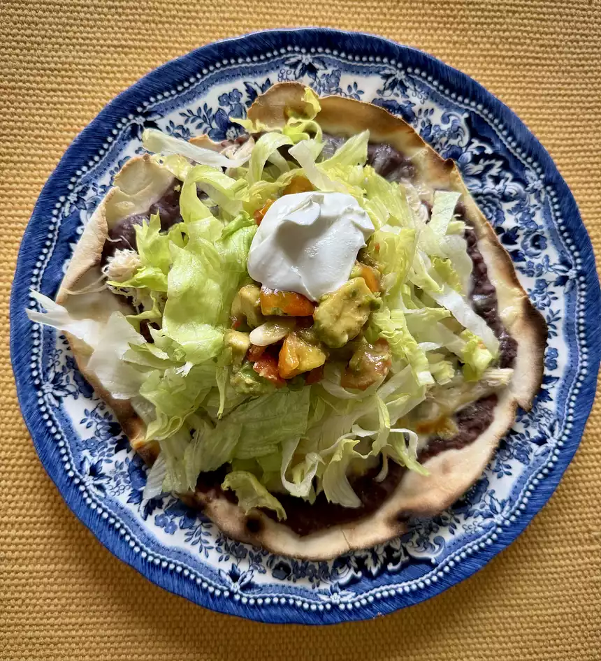 Soft Black Bean Tostadas