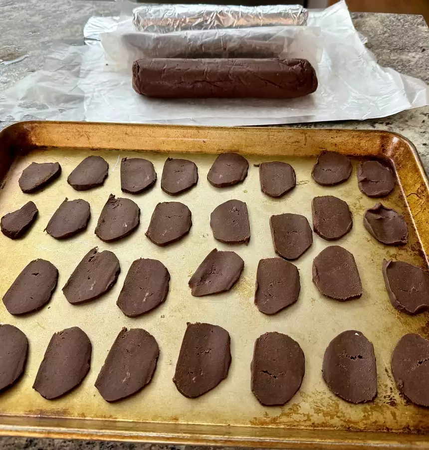 Slice & Bake Chocolate Wafer Cookies