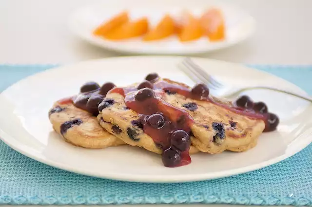 Whole Wheat Blueberry Pancakes