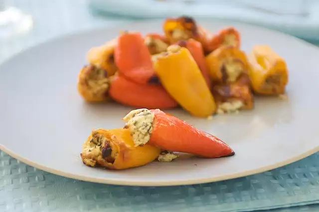Goat Cheese and Herbs Stuffed Baby Peppers