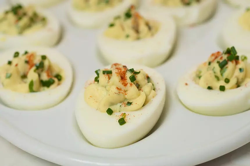 Chive Tarragon Deviled Eggs-Easter Recipe