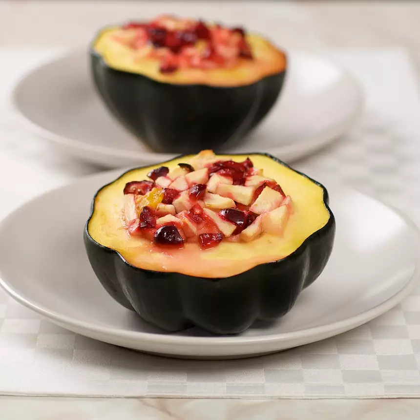 Cranberry Stuffed Acorn Squash Recipe