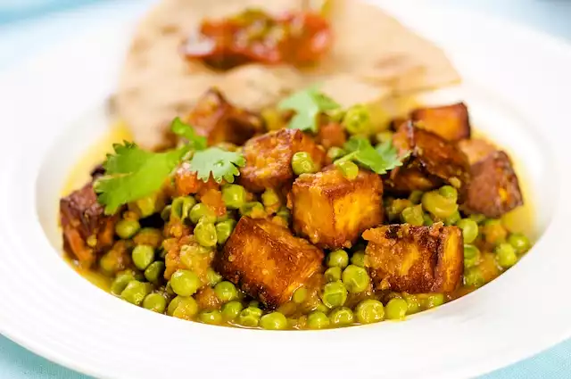 Matar Paneer (Peas with Paneer)