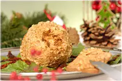 Sun-Dried Tomato Cheese Ball Rolled in Walnuts
