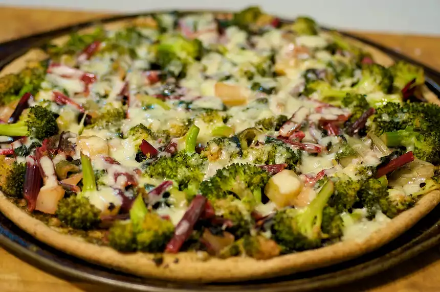 Cheesy Green Garden Pizza