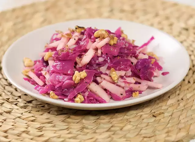  Warm Red Cabbage and Apple Salad