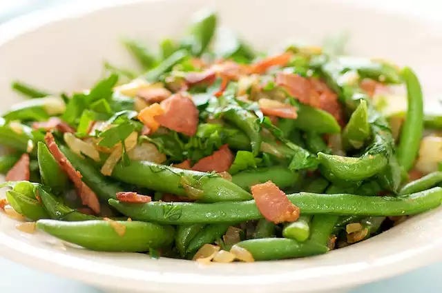 Bacon, Green Beans and Onions