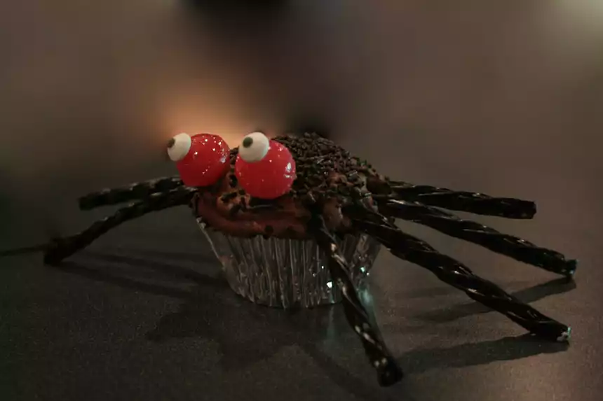 Scary Spider Cupcakes
