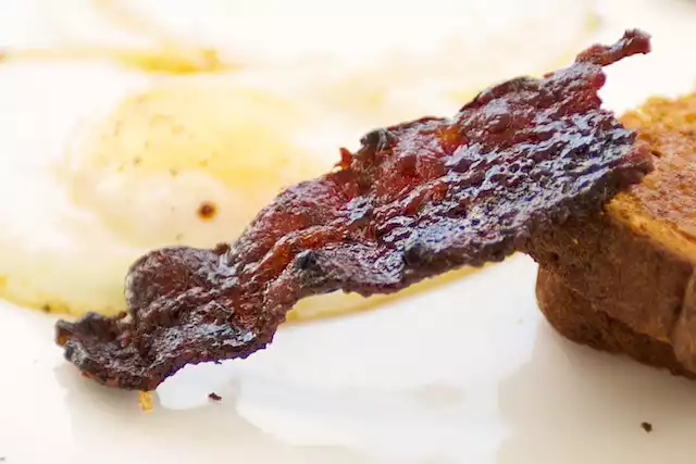 Maple Coffee Glazed Bacon and Eggs