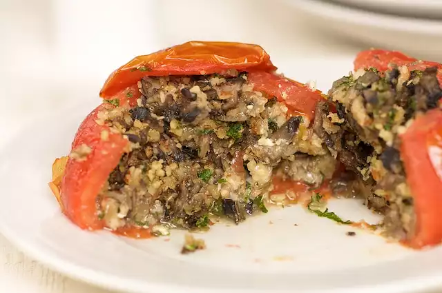 Mushroom Stuffed Tomatoes