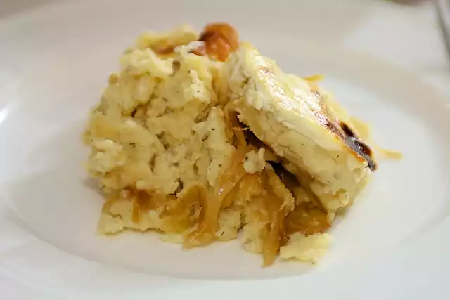 Russian Potato Casserole with Caramelized Onions