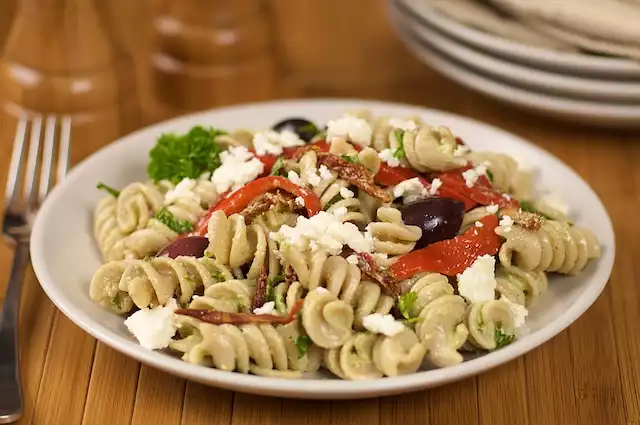 Leftover Greek Pasta Salad