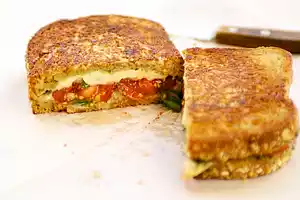 Caprese Grilled Cheese Sandwich with Jalapenos