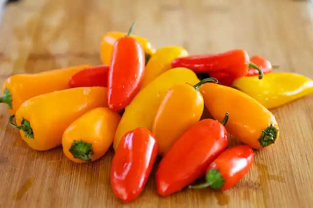 Baby Peppers Stuffed with Spiced Cream Cheese