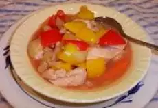 Crockpot Sweet and Sour Chicken Stew with Sweet Peppers