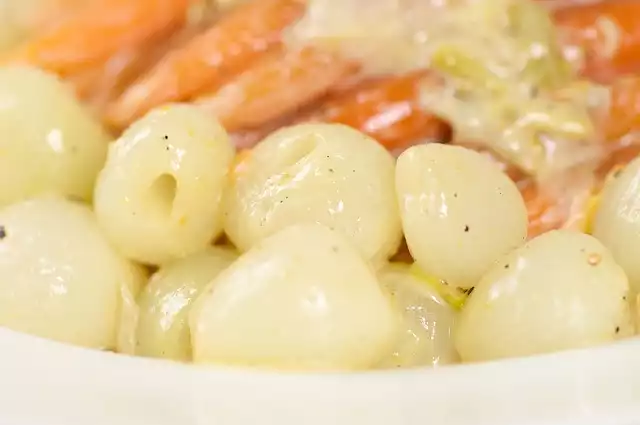 Baby Carrots and Onions in Cream (Irish)