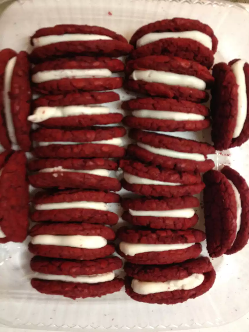 Red Velvet Sandwich Cookies