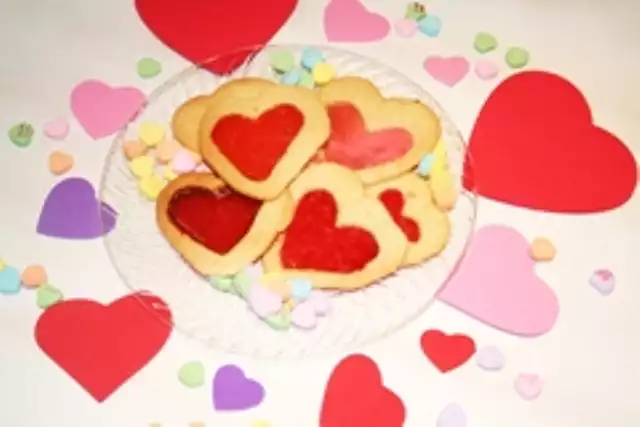 Stained Glass Valentine's Day Cookies