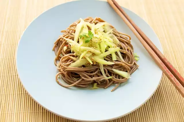 Sunomono or Japanese Noodle and Cucumber Salad