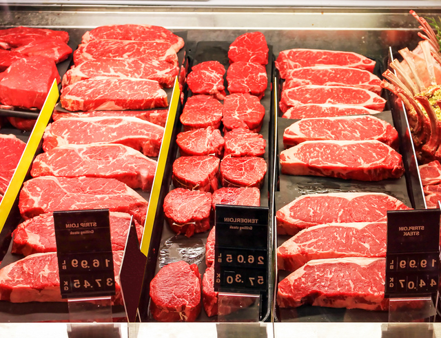 typical beef steaks available at the butcher
