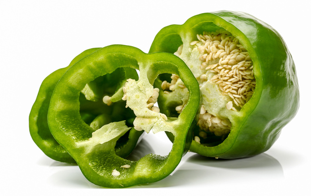 green bell pepper sliced
