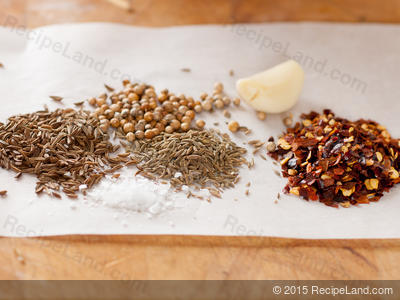 Spices used in making Harissa