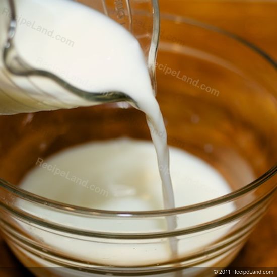 Poured milk